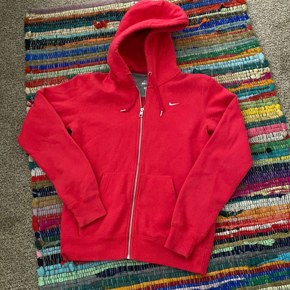 Women’s Red Nike Zip up Sweatshirt S